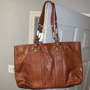 TORY BURCH HANDBAG NICO EAST/WEST TOTE LEATHER